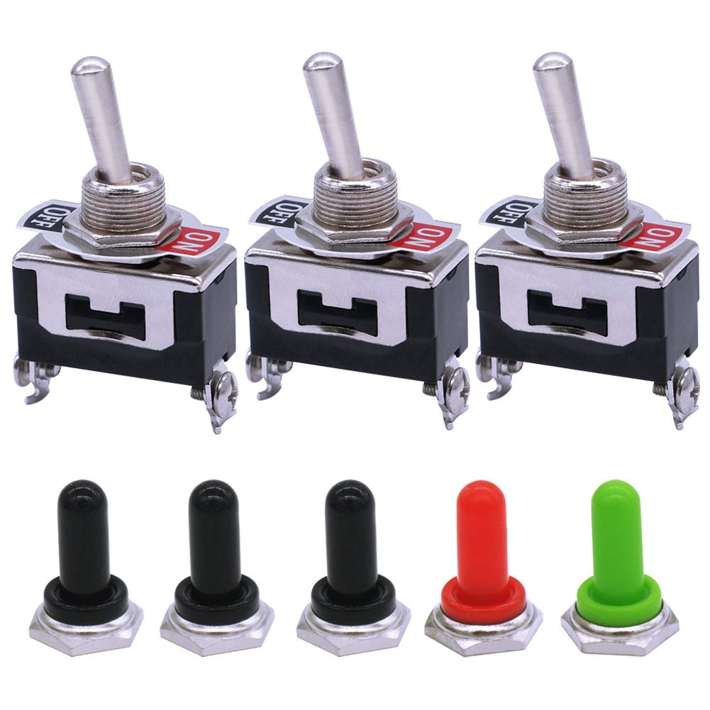 mxuteuk 3pcs Toggle Switch ON/Off Heavy Duty Rocker Switch